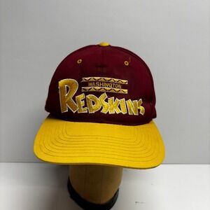 Vintage Washington Redskins Annco Snapback Hat NFL Burgundy Yellow Two Tone Cap